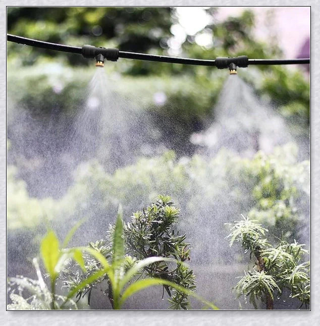 Premium outdoor misting system to cool your garden or patio during hot British summers