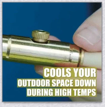 Premium outdoor misting system to cool your garden or patio during hot British summers