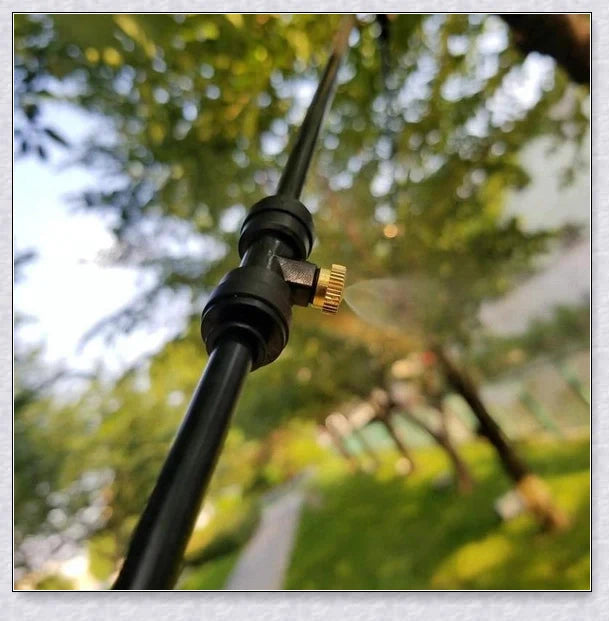 Premium outdoor misting system to cool your garden or patio during hot British summers