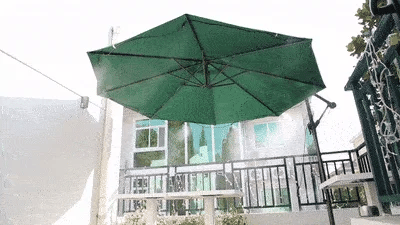 Premium outdoor misting system to cool your garden or patio during hot British summers