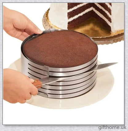Adjustable stainless steel cake slicer for precise, even cake cutting and dessert portioning