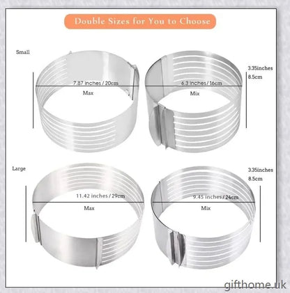 Adjustable stainless steel cake slicer for precise, even cake cutting and dessert portioning