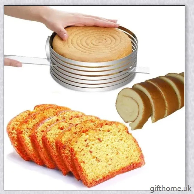 Adjustable stainless steel cake slicer for precise, even cake cutting and dessert portioning