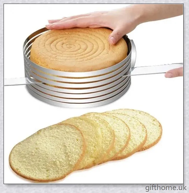 Adjustable stainless steel cake slicer for precise, even cake cutting and dessert portioning