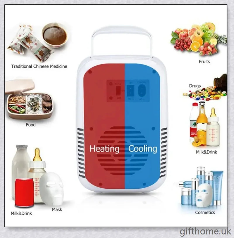 GiftHome 4L Car Refrigerator Mini Small Cooling and Warming Box
