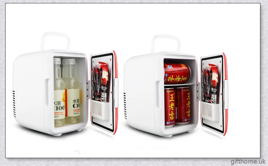 A compact and versatile car refrigerator with cooling and warming capabilities, perfect for British road trips and outdoor adventures.
