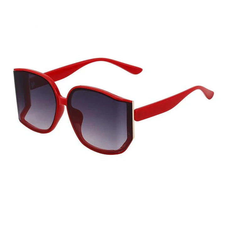 Oversized square sunglasses for women with gradient lenses and premium plastic frames