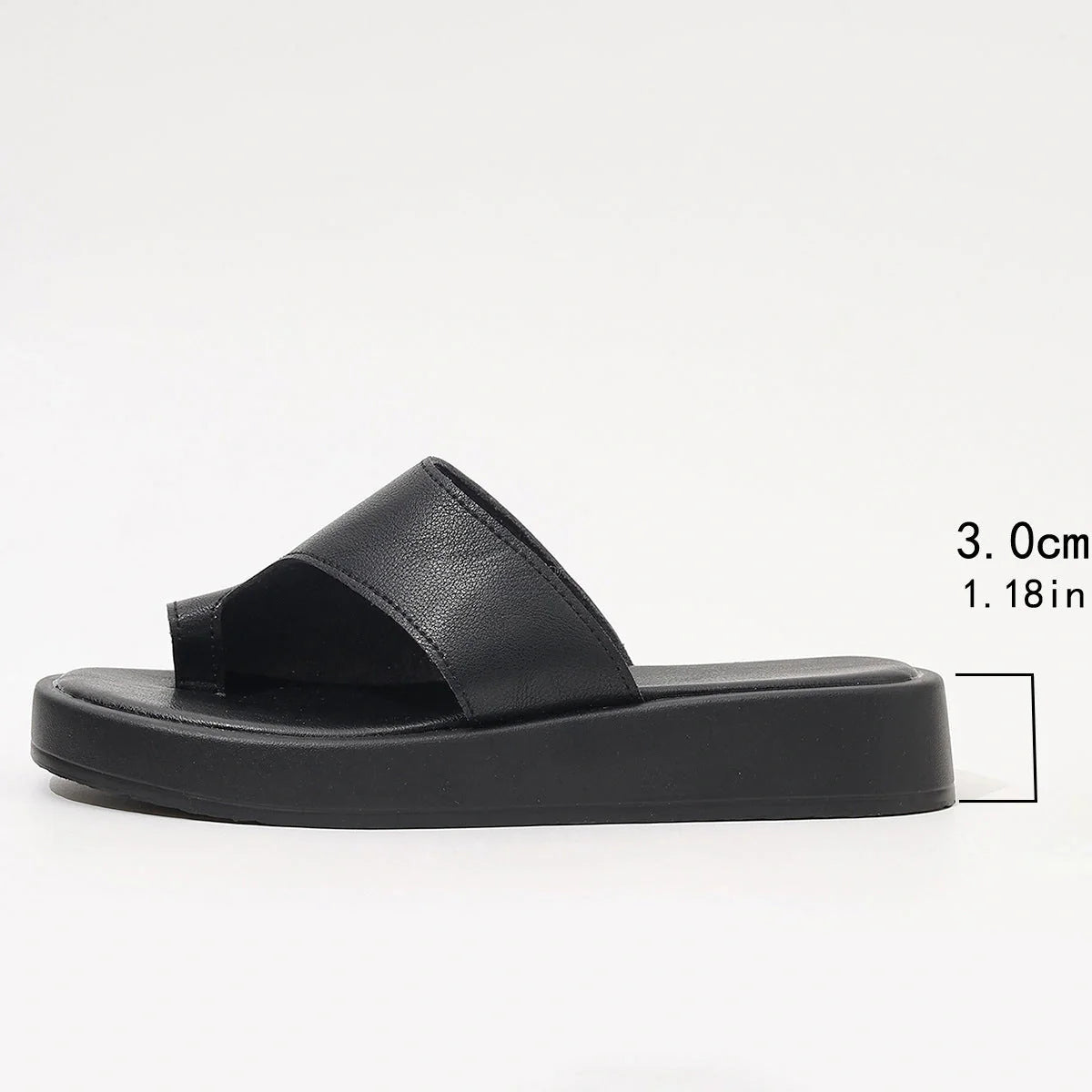 Stylish thick-soled clip-toe slippers for women in various colours, perfect for summer casual wear.