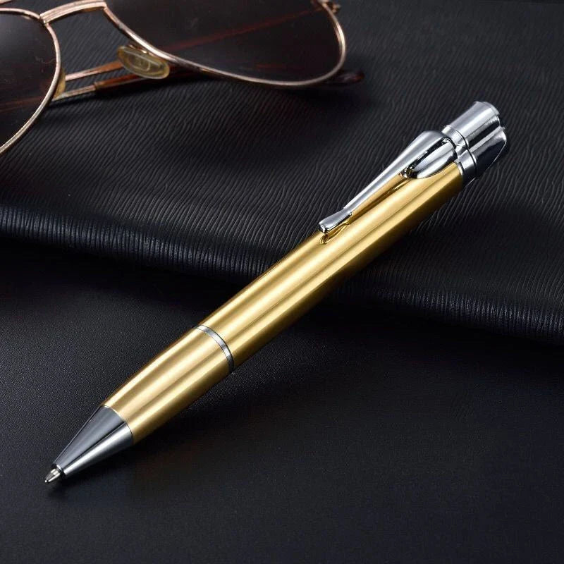Premium metal pen lighter with a powerful windproof flame, refillable butane design, and compact portable size for outdoor adventures and everyday use