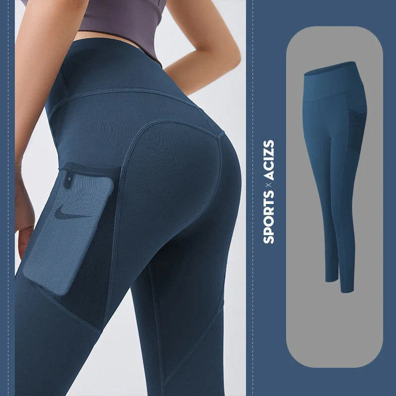 Women's yoga pants with pocket for gym and fitness in various colours