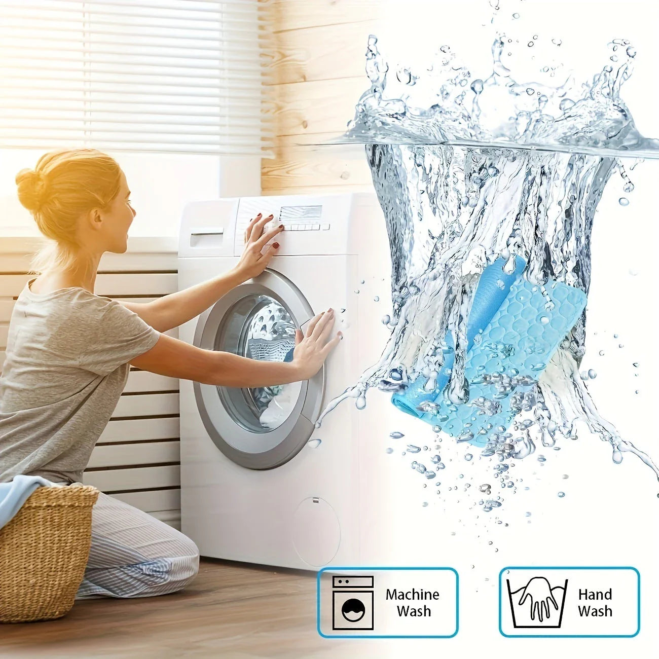 A cooling mat for pets in various sizes and colors, designed to provide refreshing comfort and temperature regulation.