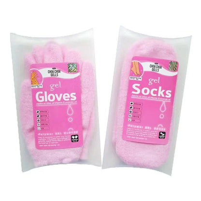 Premium hand and foot masks with gel lining and nourishing vitamins for soft, smooth skin