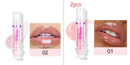 Glossy Luxury Lip Gloss in various shades with a mirror-like shine and hydrating formula