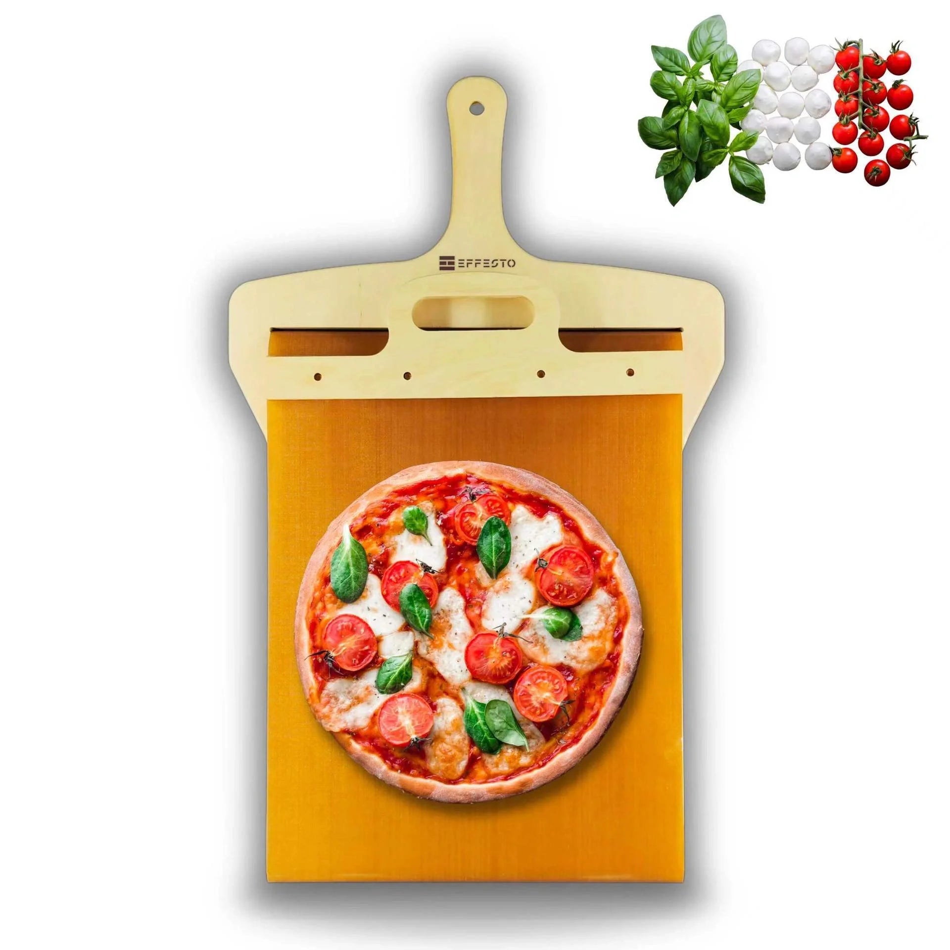 Non-stick sliding pizza shovel with hanging hole for easy storage