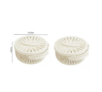 Versatile fruit drain basket with lid and foldable handle for fresh produce storage