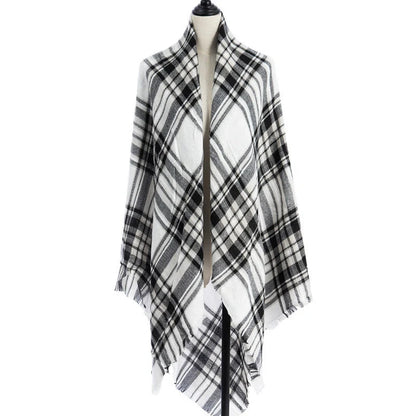 Luxury plus-sized double-sided cashmere-like scarf shawl in various colors
