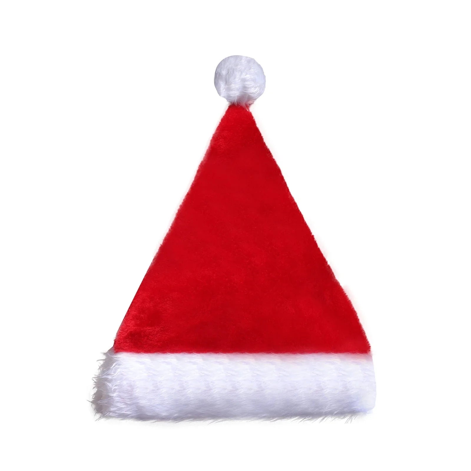Premium plush light-up Santa hat with 20 vibrant color-changing LED lights