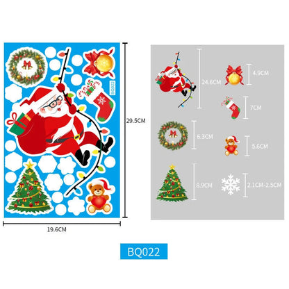 Festive LED string lights with Santa Claus and snowflakes for holiday decor