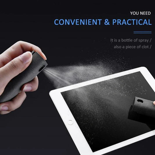 2-in-1 phone and computer screen cleaner kit with microfiber cloth for effective screen cleaning