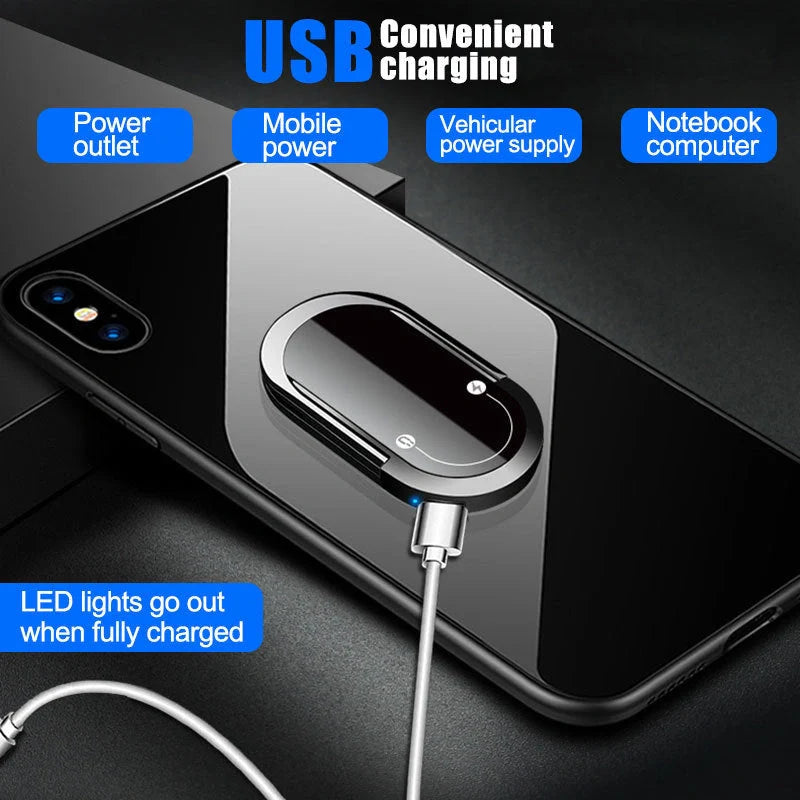 USB rechargeable cigarette lighter with mobile phone holder in various colors