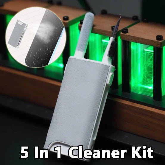 5-in-1 multi-purpose screen cleaning kit with versatile cleaning pen, soft sponge, and metal tip for phones, tablets, laptops, and more