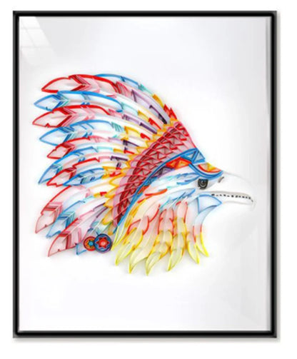 Handmade quilted paper painting craft kit with custom designs and tools included
