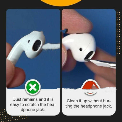 Premium wireless earbud cleaning kit with soft microfiber brush for efficient and convenient maintenance of earbuds and charging case