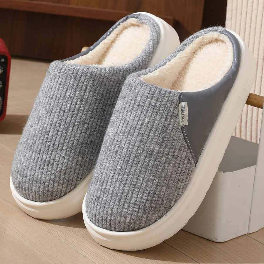 Cosy Plush Bedroom Slippers with Thick Non-Slip Sole for Men and Women