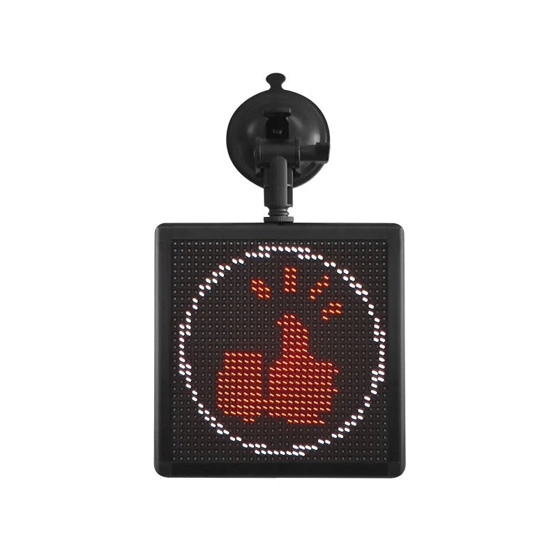 Car Rear Window LED Emoticon Screen displaying vibrant messages