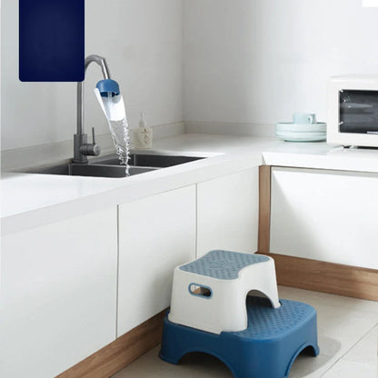 Children's Baby Faucet Extender Wash Station in blue and red colours