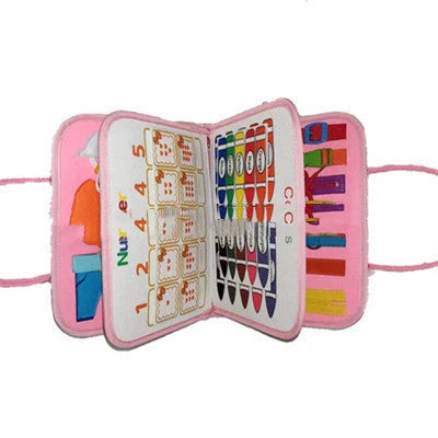 Children's felt busy board for dressing and buttoning skills development
