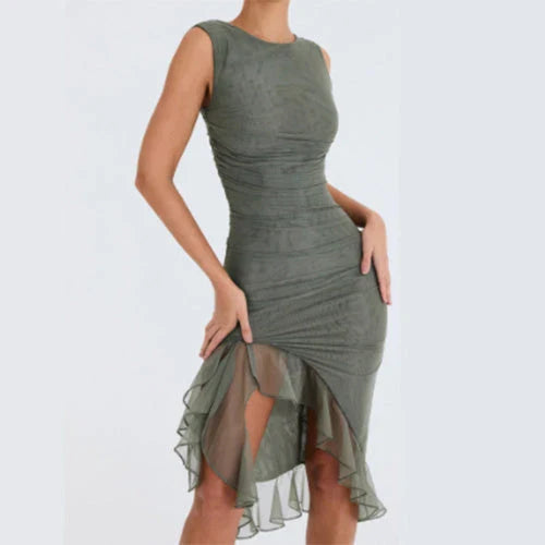 Sleeveless slim-fit mini dress in a variety of vibrant colors, perfect for summer style and comfort
