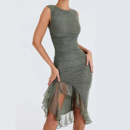 Sleeveless slim-fit mini dress in a variety of vibrant colors, perfect for summer style and comfort