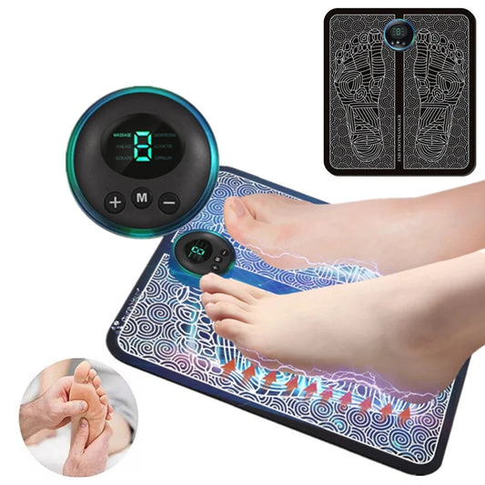 Premium electric foot massager with adjustable settings, wireless remote control, and intelligent power-off protection for a customised relaxation experience.