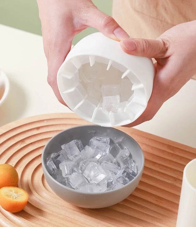 Silicone mushroom-shaped ice cup mold for easy ice making and demoulding