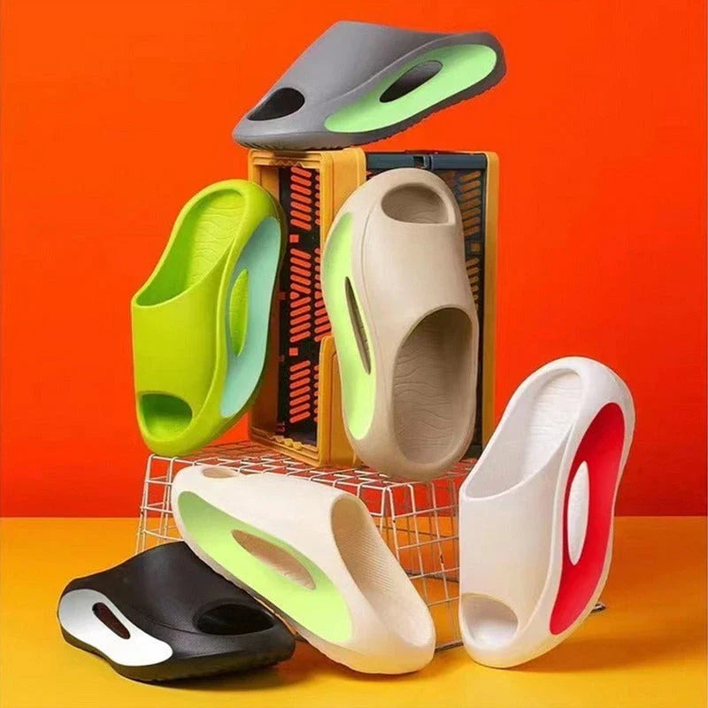 Stylish unisex beach slippers with a unique hollow, ventilated design for maximum breathability and comfort