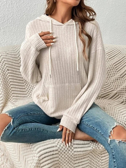 Stylish and comfortable drawstring hoodie sweatshirt with pockets in various colors