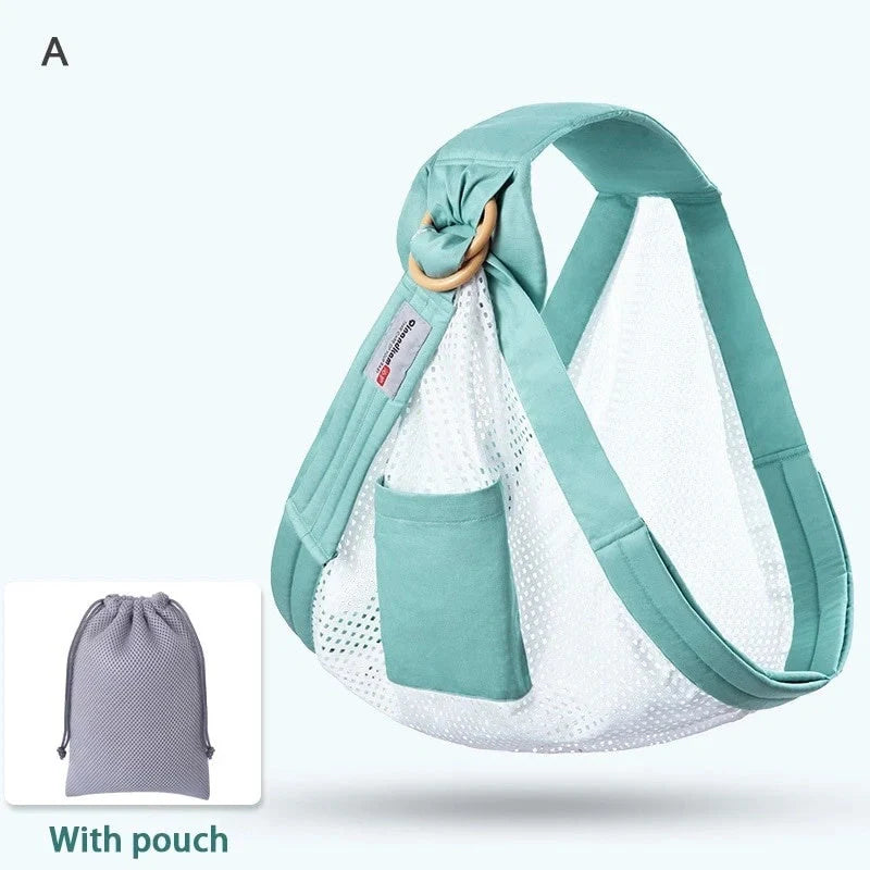 Adjustable baby wrap carrier sling in various colours for comfortable nursing and carrying
