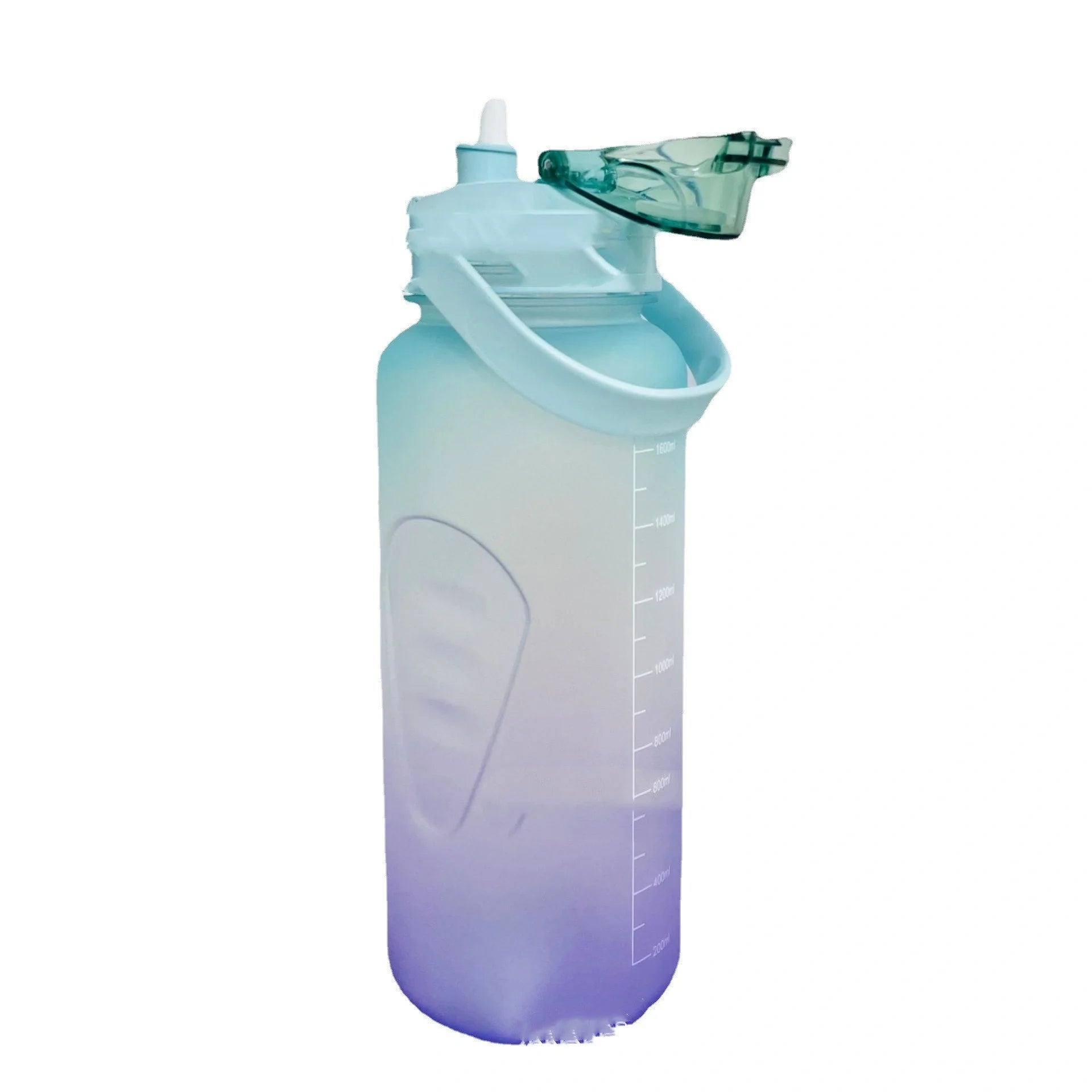 2.2L Large Capacity Half Gallon Plastic Space Cup with time markings and gradient colours