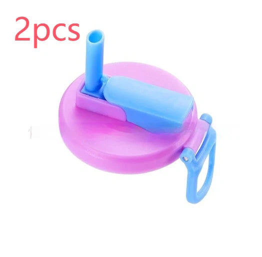 Reusable soda can lid with straw in various colours, fitting standard Coke cans