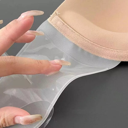 Strapless Beauty Back Chest Paste Back Push Up Invisible Non-slip Underwear in skin colour and black