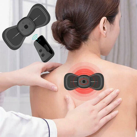 Premium mini wireless neck massager with 6 intelligent massage modes, soft faux leather design, and portable, lightweight construction for soothing muscle relief