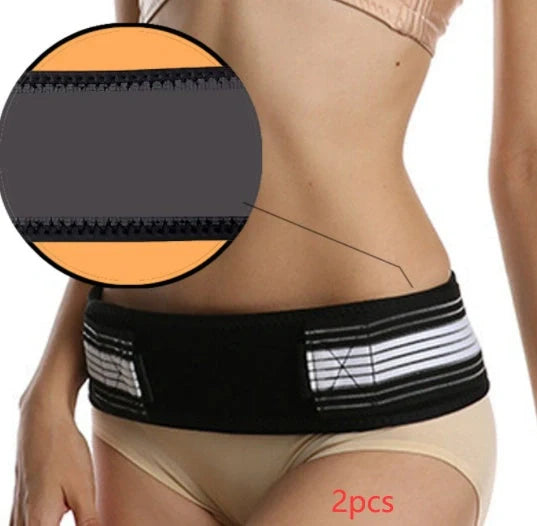 Double-Reinforced Pelvic Correction Belt for support and comfort in black