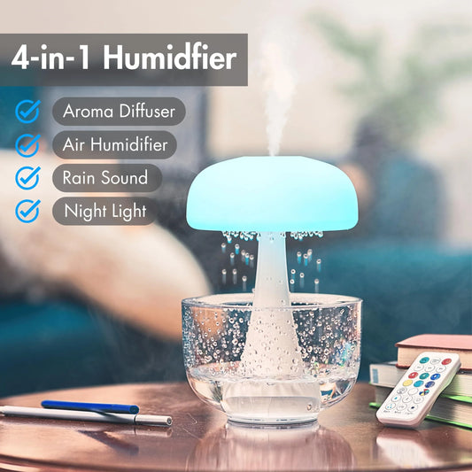 Versatile Cloud Humidifier with Soothing Ambience Lighting - Elevate Your Home Decor with Effective Humidification and Captivating Ambient Lighting