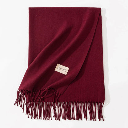 Elegant artificial cashmere scarf for women in various colors, perfect for winter warmth and style.