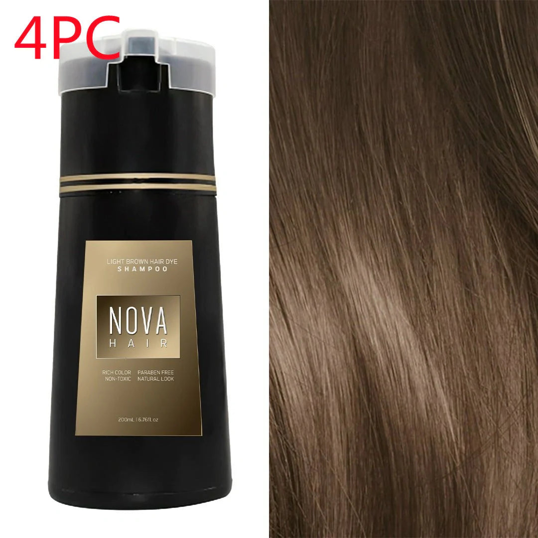 3-in-1 Hair Dye Shampoo for quick grey coverage and hair nourishment