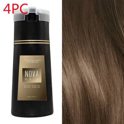 3-in-1 Hair Dye Shampoo for quick grey coverage and hair nourishment