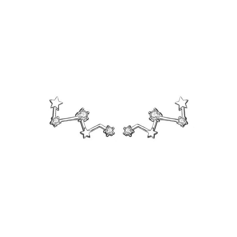 Geometric frosty style stud earrings in gold and silver, showcasing modern design and durability