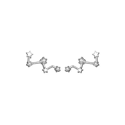 Geometric frosty style stud earrings in gold and silver, showcasing modern design and durability