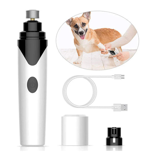 Electric pet nail grinder with low vibration and noise for stress-free grooming of cats, dogs, and other small animals